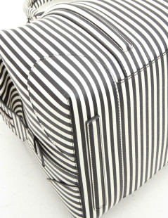 GIVENCHY weekend bag in black and white striped leather