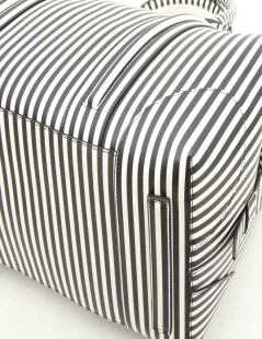 GIVENCHY weekend bag in black and white striped leather