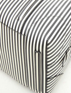 GIVENCHY weekend bag in black and white striped leather