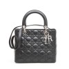 Sac Lady Dior en cuir noir