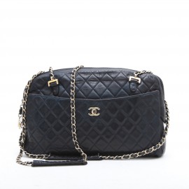 Sac CHANEL Gabrielle bicolore bleu nuit et noir - VALOIS VINTAGE PARIS