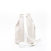 Sac Seau HERMES toile et cuir beige et blanc