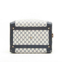 GUCCI Vintage vanity in blue canvas and leather