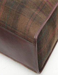 RALPH LAUREN tartan wool bag