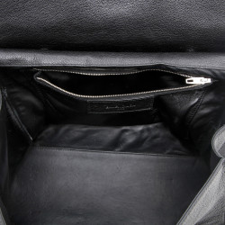 BALENCIAGA 'Le Dix' bag in shiny black grained leather and ostrich