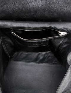 Sac BALENCIAGA cuir et autruche noir