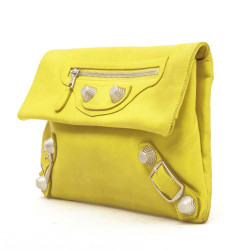  BALENCIAGA clutch 'Giant Envelope' in yellow leather