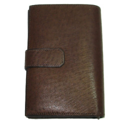 Porte cartes HERMES en autruche marron