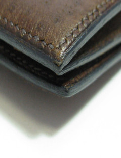 HERMES wallet in brown ostrich leather