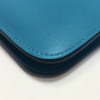 Portefeuille Dogon HERMES en veau swift turquoise