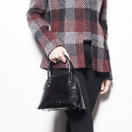 Sac  DINASTY by blanchi & NARDI   en crocodile noir Vintage