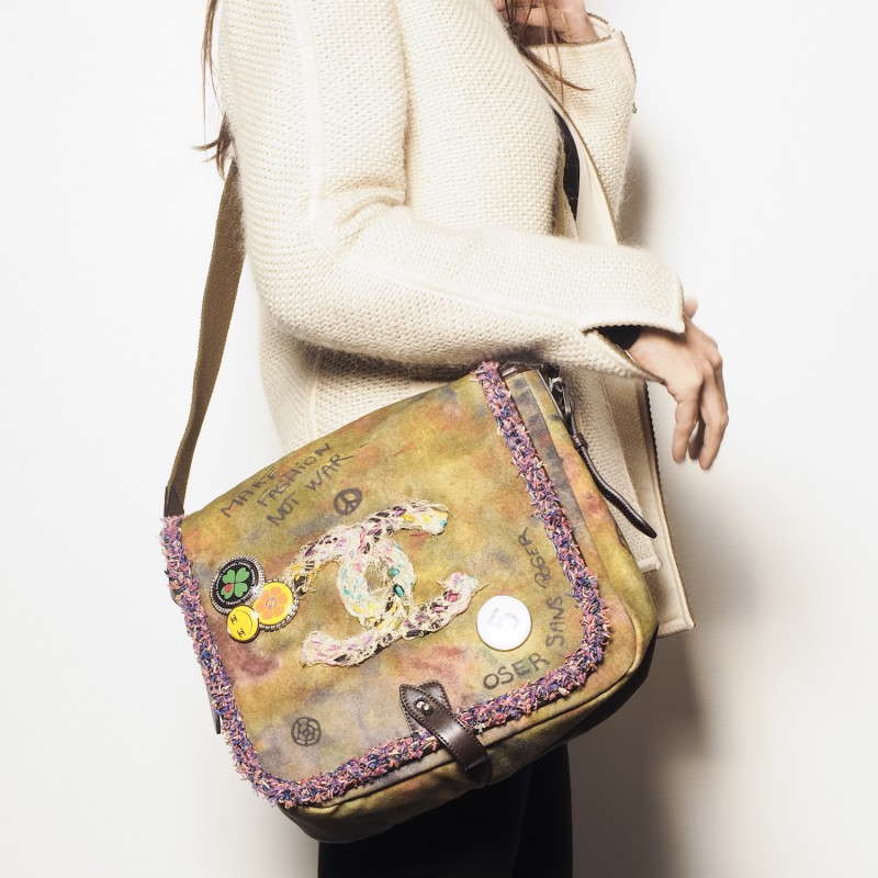 Chanel Women's Fabric Shoulder Bag