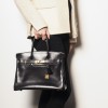 HERMES Birkin 30 in black box leather