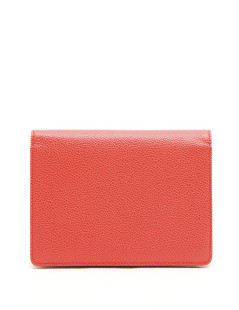 CHANEL card holder in coral grained leather