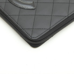 CHANEL wallet in black quilted smooth leather