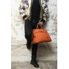 HERMES Birkin 40 bag in orange togo leather 