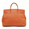 HERMES Birkin 40 bag in orange togo leather 