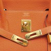 HERMES Birkin 40 bag in orange togo leather 