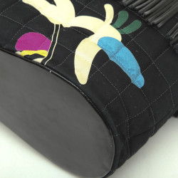 CHANEL bag with fringes in multicolored fabric