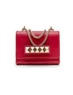 Petit sac VALENTINO en cuir lisse rouge