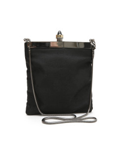 LANVIN Mini bevening bag in black satin