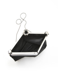 LANVIN Mini bevening bag in black satin