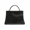 HERMES Vintage Kelly 32 bag in black box leather