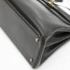 HERMES Vintage Kelly 32 bag in black box leather