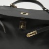 HERMES Vintage Kelly 32 bag in black box leather