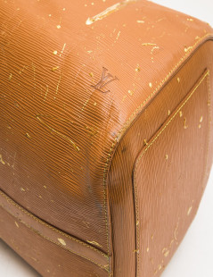 LOUIS VUITTON 'Keepall' customized bag in cipengo gold épi leather