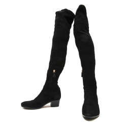 Bottes cuisardes CHANEL T 38.5 noires