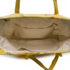 HERMES Vintage beach bag in yellow canvas with butterflies printed