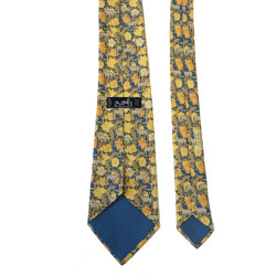 HERMÈS vintage tie in multicolored printed silk