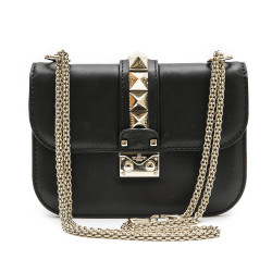 Sac VALENTINO cuir noir Rockstuds