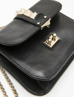 Sac VALENTINO cuir noir Rockstuds