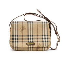 Sac BURBERRY en cuir et toile tartan