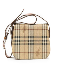 Sac BURBERRY en cuir et toile tartan