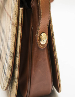 Sac BURBERRY en cuir et toile tartan