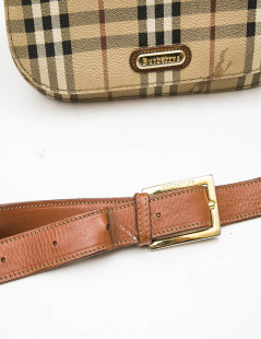 Sac BURBERRY en cuir et toile tartan