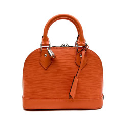 Mini sac Alma LOUIS VUITTON cuir épi corail