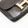  HERMES vintage 'Constance' bag in brown chocolate crocodile leather