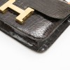  HERMES vintage 'Constance' bag in brown chocolate crocodile leather