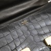  HERMES vintage 'Constance' bag in brown chocolate crocodile leather