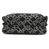 CHANEL bag in black fabric embroidered with silver thread