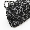 CHANEL bag in black fabric embroidered with silver thread