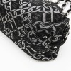 CHANEL bag in black fabric embroidered with silver thread