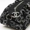 CHANEL bag in black fabric embroidered with silver thread