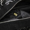 CHANEL bag in black fabric embroidered with silver thread