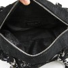 CHANEL bag in black fabric embroidered with silver thread