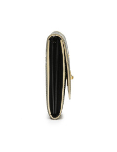 LOUIS VUITTON clutch in black grained leather with saddle stitching